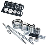 Bundle Set of Weights 50 Kg in a Suitcase + Adjustable Bench Press