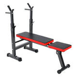 Foldable and Adjustable Fitness Couch with Bar Stand