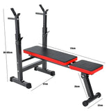 Foldable and Adjustable Fitness Couch with Bar Stand