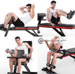 Foldable and Adjustable Gym Couch with Front Armrest