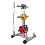 A Stand for Plate Weights and Olympic Bars