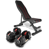 In the Bundle, a Pair of Adjustable Universal Dumbbells 24 Kg (52.5L.B.S) + a Fitness Couch to Choose from