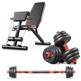 Bundle Set of Modular Dumbbells 40 Kg (90L.B.S) + Fitness Couch to Choose from