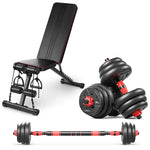 Bundle Set of Modular Dumbbells 40 Kg (90L.B.S) + Fitness Couch to Choose from